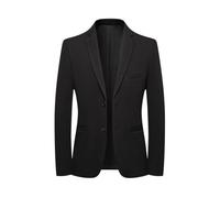 Men's Formal Wedding Blazers Classic Black All Match Sport Coat Spring Casual Daily Travel Suit Jackets(XXL)