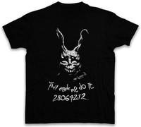 Men's Frank The Rabbit T-Shirt They Made Me Do It Donnie Movie Darko Zahl Zahlen Ha Black L