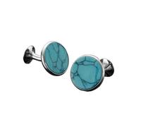 Men's French Shirt Cufflinks High-end Round Shell Cat's Eye Stone Redwood Cuffs(183)