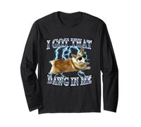 Mens Funny Heavy Metal Got That Dawg in Me Corgi Dog Lover Manche Longue