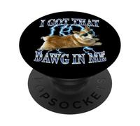 Mens Funny Heavy Metal Got That Dawg in Me Corgi Dog Lover PopSockets PopGrip Adhésif