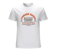 Men's Funny Naluto Japanese Anime Fashion Naluto Uzumaki Ichiraku Ra Men Print Men Summer Cotton Hip Hop S W. T-Shirts White 3XL