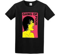Men's Gang of Four Punk Rock Wire Pil Fall Slits T Shirt O Neck Manches Courtes(Large)
