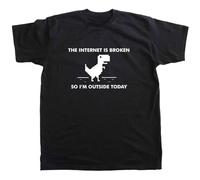 Mens Geek t-Shirt Regular Fit The Internet is Broken Black L