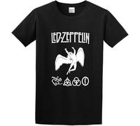 Men's GftyeuwLed Zeppelin Swan Song Vintage Rock Concert T-Shirt Print Tees T Shirt O Neck Manches Courtes(3X-Large)
