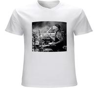 Men's God Save Me Travis Barker T Shirt Casual Retro Comfortable Vintage Gift Short Sleeve Tees White XXL