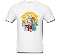 Men's Golden Girls Cotton T Shirts Fashion Spring Summer Casual Short Sleeve O Neck White 3XL