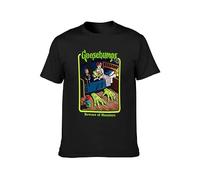 Men's Goosebumps Beware of Monsters Black Men Graphic Printed Top Unisex Tee T-Shirts Black 3XL