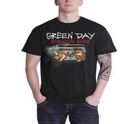 Men's Green Day Revolution Radio Album Cover Band Logo Mens T-Shirts Black XL