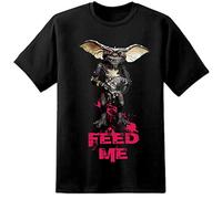 Mens Gremlins Retro Feed Me T Shirt Funny Vintage Labyrinth Dark Crystal 80's (2XL = 50/52") Black