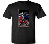 Men's Grendizer 70's Vintage Robot Cartoon Transformers T Shirt Black Hemden(Small)
