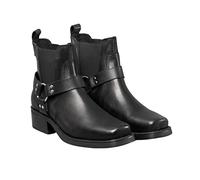 MENS GRINGO'S HARLEY BLACK HARNESS GUSSET LEATHER BIKER COWBOY BOOTS M486A-UK 8 (EU 42)