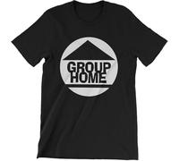 Men's Group Home T Shirt Gang Starr Foundation Golden Era Hip Hop Livin Proof NYC T-Shirt Balck Manches Courtes(XX-Large)