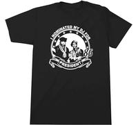 Men's Gudu Eric B and Rakim My DJ for President Hip Hop Turntable DJ T-Shirts Black XXL