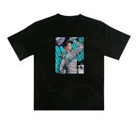 Men's Haikyuu!! Iwaizumi Hajime Printed Short Sleeve Unisex Shirt Mens Women 100% Cotton T-Shirts Black L