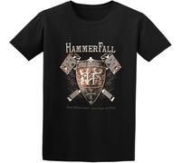 Men's HammerFall Steel Meets Ten Years of Glory Cotton T Shirt Black S
