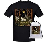 Men's Haste The Day Attack of The Wolf King Mens Design Crew Neck T-Shirts Black L