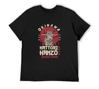 Men's Hattori Hanzo Sword and Sushi Okinawa Japan Characters T-Shirts Black L