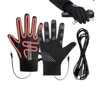 Mens Heated Gloves - 9.25 * 3.94in, USB Powered Electric Warm Heater,3 Modes Adjustable | Windproof,Heated Work Gloves for Adults Winter Cold Weather Riding Fishing Driving Skiing Hiking