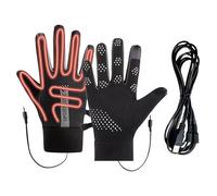 Mens Heated Gloves - Fabric, 9.25x3.94in Electric Heater 3 Modes Adjustable | USB Powered Winter Hand Warming Gear, Heated Work Gloves for Adults Winter Cold Weather, Riding, Fishing, Driving, Skiing