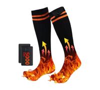 Mens Heated Socks - Cotton Rechargeable Heated Socks | App Controlled Thermal Sock - Long-Tail Winter Warm Footwear for Hiking Camping Skiing Hunting Running Outdoor Activities