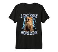 Mens Heavy Metal I Got That Dawg in Me Pomeranian Lover T-Shirt Haut de Gamme