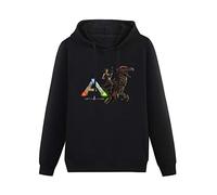 Men's Heavyweight Hooded Ark Survival Evolved Game Long Sleeve Sweatshirts Black M
