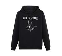 Men's Heavyweight Hooded Bathory Long Sleeve Sweatshirts Black M