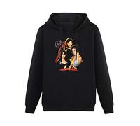 Men's Heavyweight Hooded Charmed Three Long Sleeve Sweatshirts Black M