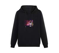 Men's Heavyweight Hooded Childish Gambino Because The Internet Design Long Sleeve Sweatshirts Black M