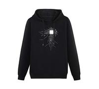 Men's Heavyweight Hooded Geek Gamer CPU Print Funny Personality Long Sleeve Sweatshirts Black 3XL