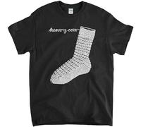 Men's Henry Cow Sock T Shirt - Black Jazz Rock Soft Machine Matching Mole Cotton Black S