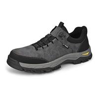 Men's Hiking Shoes Durable Suede/Mesh Upper Non-Slip Outdoor Trekking Sneakers(Black,41 EU)