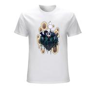 Men's Hollow Knight Mens Skull Video Game Humorous Tee Shirt Short Sleeve Crewneck Pure Cotton Original Clothes T-Shirts White XL