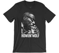 Men's Howlin Wolf T Shirt Vintage Style Lightweight O Neck Tee Black XL