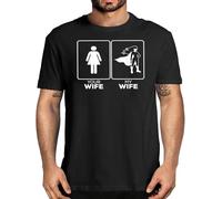 Men's Husband Gift Your Wife Vs My Wife Funny Romantic Gift T-Shirt Wife Gift T-Shirt Balck Manches Courtes(Small)