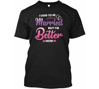 Men's I Used to Be Married Funny Tee T-Shirts Black L