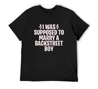 Men's I Was Supposed to Marry A Backstreet Boy Men and Men Unisex Graphic Tee Shirt T-Shirts Black M