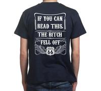 Men's If You Can Read This The Bitch Fell Off Bikers R19 Tee T-Shirts Navy XL