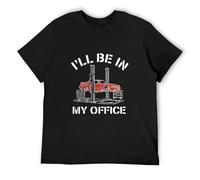 Men's I'll Be in My Office Funny Auto Mechanic Car Mechanics Unisex Tee Gift T-Shirts Black 3XL