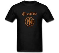 Men's Ill Nino Band Logo Heavy Metal Short Sleeve T-Shirts Black XXL