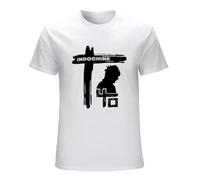 Men's Indochine Groupe Rock Men Basic Short Sleeve Casual Unisex Summer Tees Top T-Shirts White L