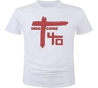 Men's Indochine Pop Rock & New Wave Humor Graphic Men's Basic Short Sleeve Cotton Casual T-Shirt Black Manches Courtes(3X-Large)