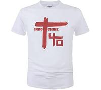 Mens Indochine Pop Rock & New Wave Humor Graphic Men's Basic Short Sleeve Cotton Casual T-Shirt White XXL