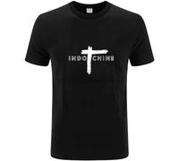 Men's Indochine Shirt French Rock T-Shirt Black XL