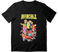 Mens Invincible Tee Sleeve Birthday Unisex Cotton Graphic T-Shirt for Friends Mothers Day Multicolor(Large)