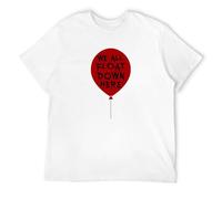 Men's It We All Float Down Here Red Balloon King Killer Clown T-Shirts White XXL