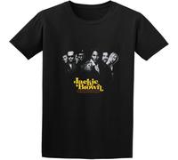 Men's Jackie Brown Tarantino Movie T Shirt Print Tees O Neck Black XXL