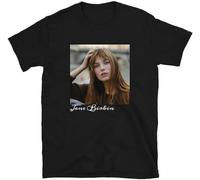 Men's Jane Birkin French Style Icon Short-Sleeved Unisex T-Shirt Men's T Shirt Fashion Casual Cool Tee Shirts Black XL