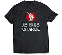 Men's Je suis Charlie, Try Religion Charlie Hebdo Attack Protest T-Shirt XXL Black M